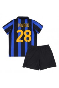 Inter Milan Benjamin Pavard #28 Jalkapallovaatteet Lasten Kotipeliasu 2026-27 Lyhythihainen (+ Lyhyet housut)